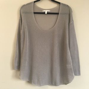 Soft Joie Oatmeal Open Knit Sweater Small